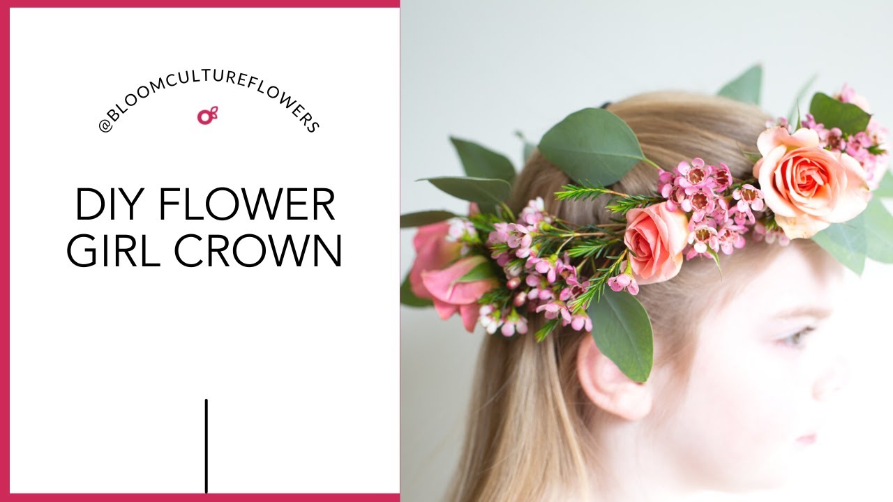 DIY Flower Girl Flower Crown 