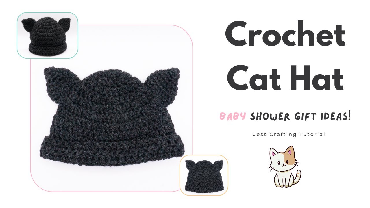 How to Crochet a Cat Hat | Free Pattern | Easy Crochet Pattern | Crochet Halloween