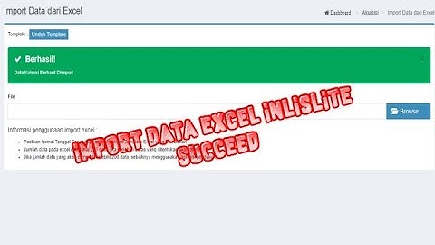 Inlislite Import Data Dari Excel