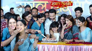 Mangal Lakshmi Cast Celebrate 600 Episodes By Cutting A Cake Deepika Singh,Naman Shaw,Sanika Amit