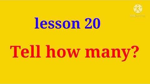 31-3 Std 3 Evs lesson 20 Tell how many? Part 2 by Nilamma