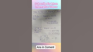Find Diagonal of Square#engineering #maths #mechanical