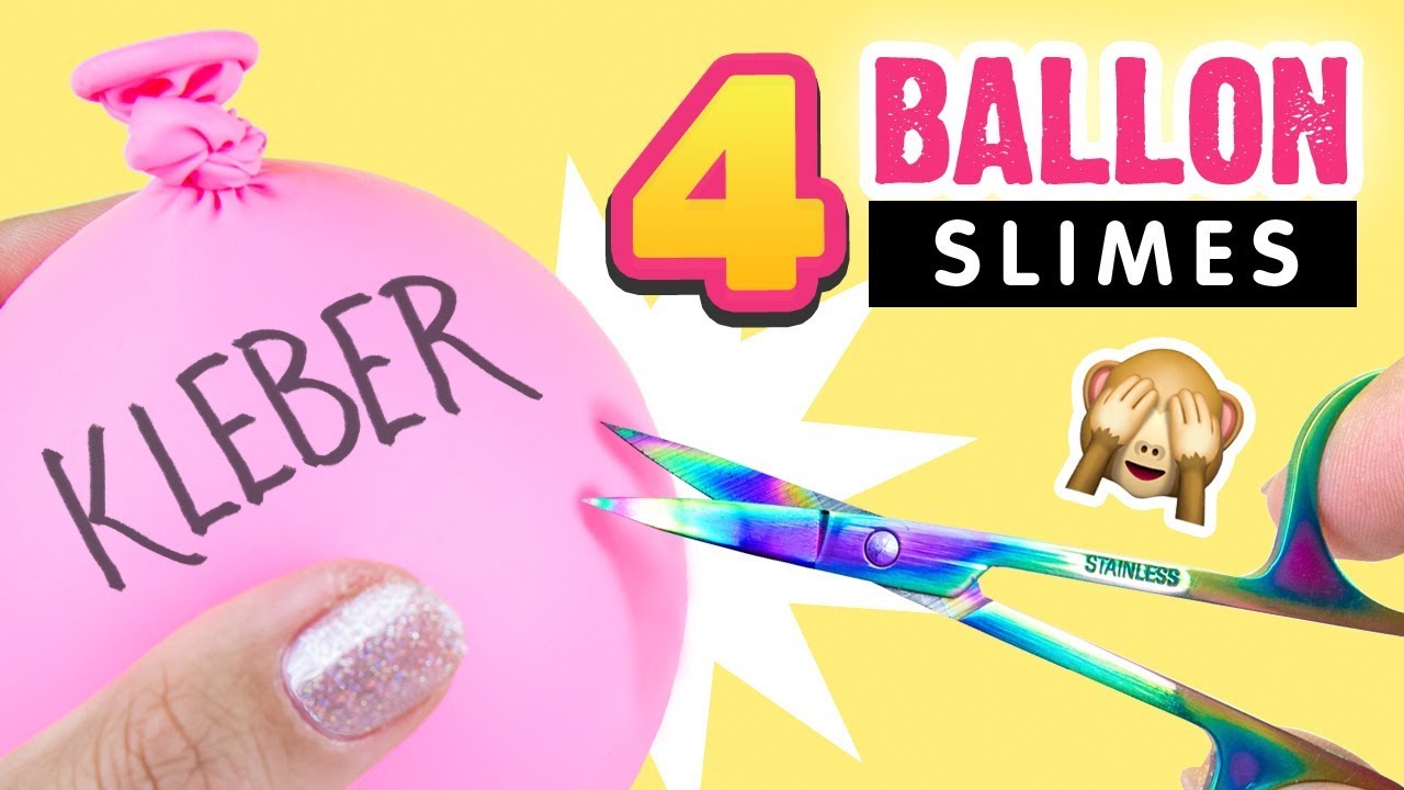 BALLON SCHLEIM DIY !!! 😱 🎈 Ballon Slime mit Bilou selber machen basteln deutsch