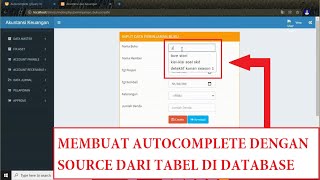 Membuat Autocomplete dengan source dari tabel didatabase