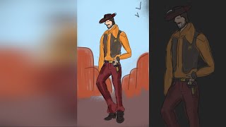How to draw cowboy illustration in mobile #Karthik_Art #digitalart #illustration screenshot 3