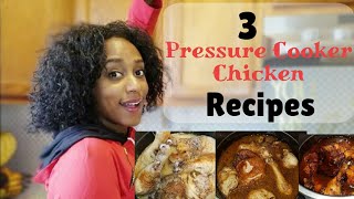 3 Easy (Instant Pot) Pressure Cooker Chicken Recipes / Come Cook with me / Fast Easy Chicken Recipes image