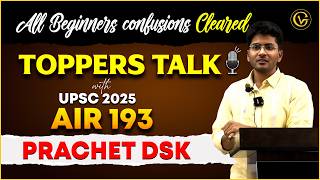 UPSC 2025 AIR 193 Prachet DSK  Topper Talk for Beginners Confusions Cleared | Dr Vivekananda’s IAS