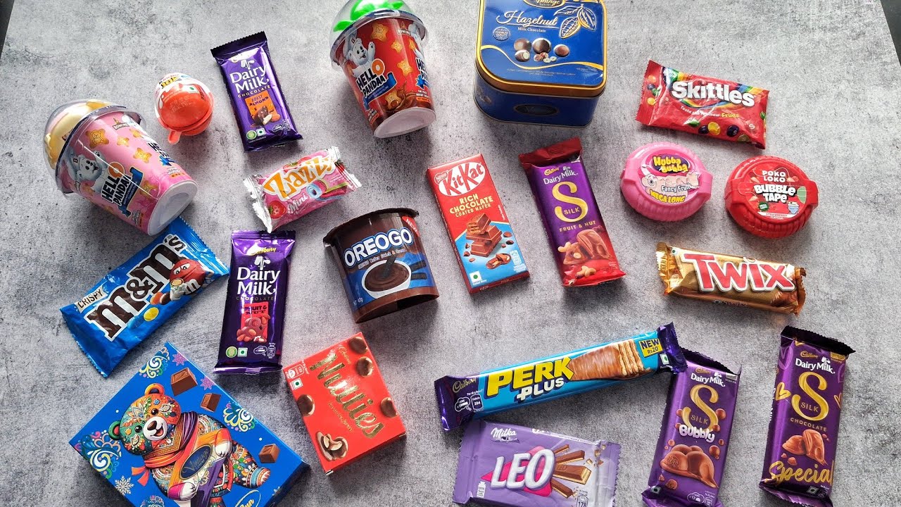 100 of chocolates and candies unboxing, surprise toys, chocolate opening video,Cadbury celebration