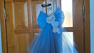 Fiocco nascita in tulle senza cuciture Fiocco nascita in tulle senza cuciture