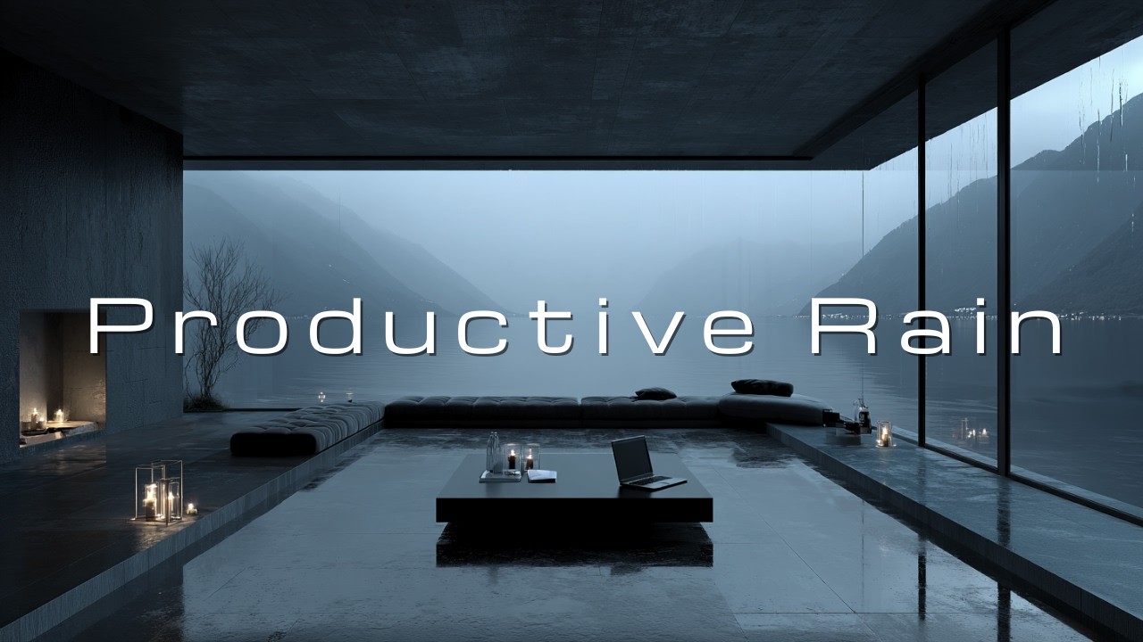 Productive Deep Work Session – Blue Lake Silence & Rainy Day Focus Music
