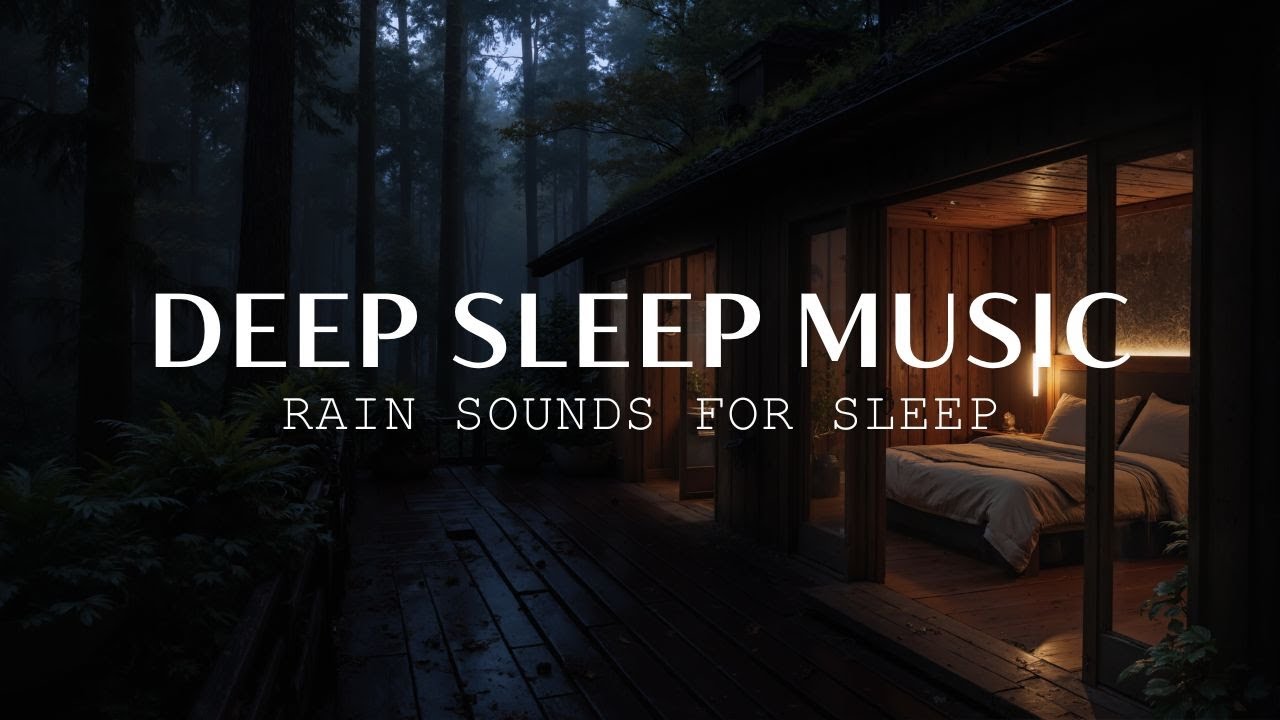 Continuous Rain on Window 🌲 | Rain Sounds for Sleeping, No Music, Dark Screen (3 Hours)