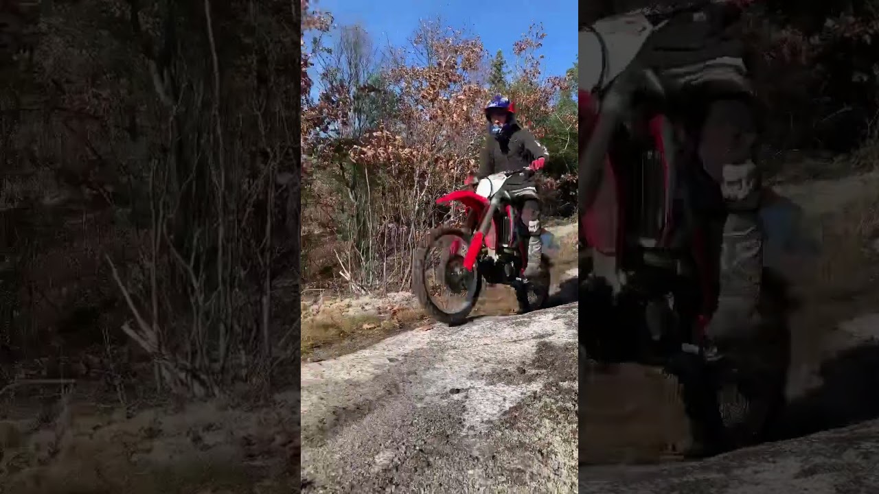 Crf 250r jump off rock. 