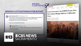 CBS News Confirmed examines Gov. Newsom's "fact checks" on California fires