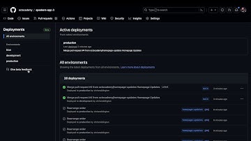 GitHub Actions Deployment Dashboard Views