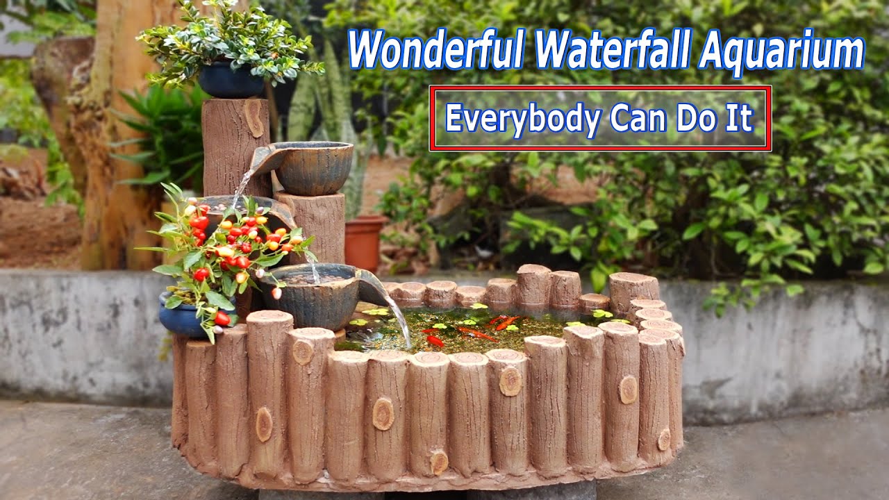 It's easy to do! DIY Waterfall Aquarium Decoration Ideas YouTube