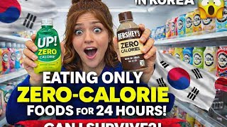 "Eating ONLY Zero-Calorie Foods in Korea for 24 Hours! 😍 | The challenge Is Real" Eating Only Zero Calories Foods For 24 Hours In Korea