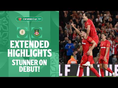 DREAM DEBUT! | Middlesbrough v Wrexham Carabao Cup Extended Highlights — football highlights