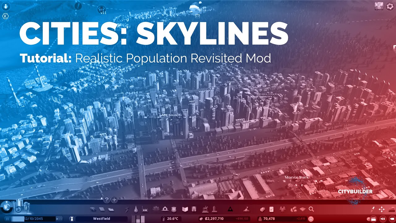 Cities: Skylines - Tutorial - Realistic Population Revisited Mod - YouTube