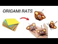 Origami rats/ how make rat form paper/ 2 types paper rats