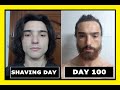 100 DAYS BEARD GROWTH TIME LAPSE VIDEO