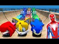 GTA 5 SPIDER-MAN 2, POPPY PLAYTIME, SONIC Join in Epic New Stunt Racing #937