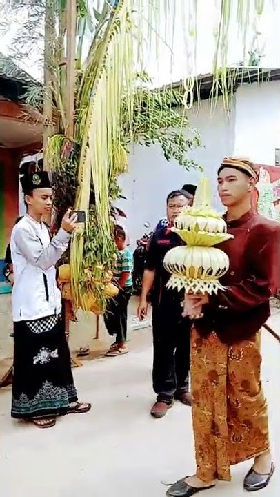 prosesi adat jawa temu  penganten dgn iring²an kembar mayang