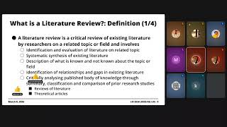 Module 5.1: Literature Review (Part 1) | Research Methods (2026)