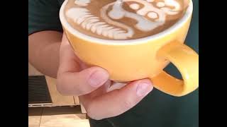 Hippopotamus Pattern 🎨 Latte Art | Coffee Art [Barista:- @unlibuhusan]