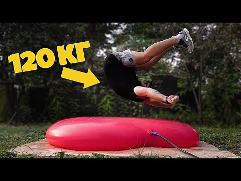 Jumping Into a Giant Water Balloon