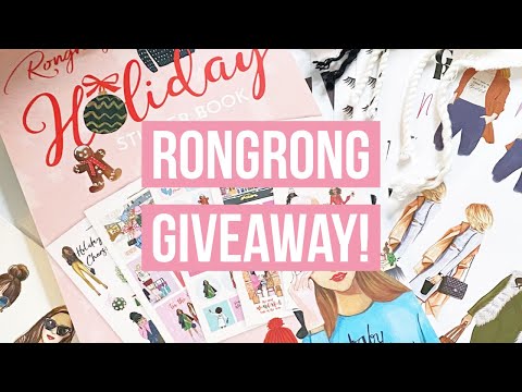 GIVEAWAY! NEW Rongrong Holiday Sticker Book and Pretty Girl Rock Sticker Pack Flip Through