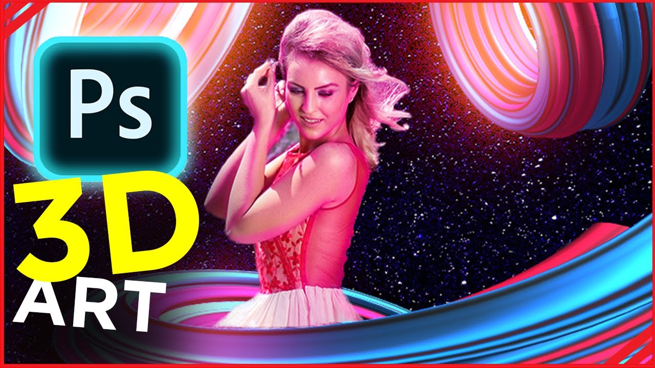 3D Abstract Photoshop Manipulation Tutorial | Photoshop 3D | How to Convert 2D to 3D with Photoshop