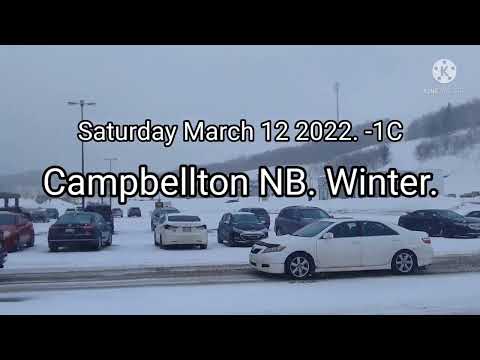 A March Drive to Campbellton NB. Light Snow Fall.