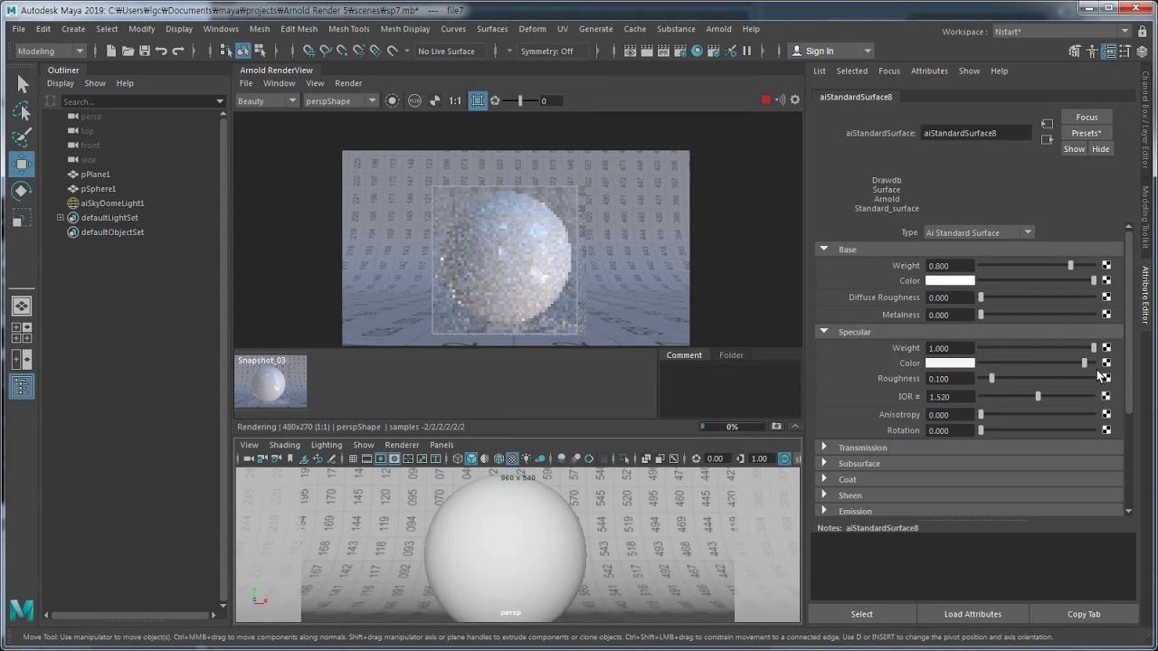 Arnold 5.22 와 Maya 25. Standard Surface Specular YouTube