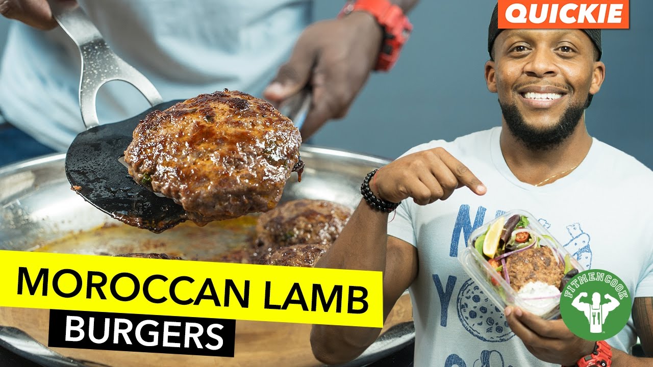 Moroccan Lamb Burger Meal Prep / Hamburguesa Marroquí de Cordero