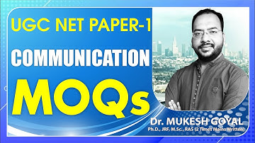 Communication MCQs UGC NTA NET Paper - I IIBy Dr. Mukesh Goyal