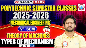 Polytechnic 5th Semester Class | Mechanical Engineering | Theory Of Machines | Types of Mechanism #3
