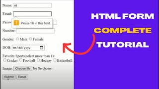 Forms & Input tags in HTML in Urdu/Hindi | HTML Form complete tutorial