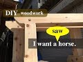 込み栓使って木工用の馬を作る/Making saw horses