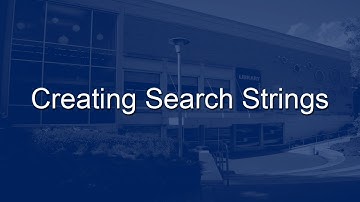 Creating Search Strings