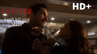 Lucifer 5x08 Lucifer and maze fight
