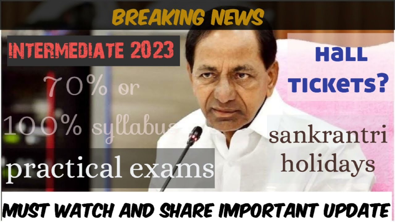 TS Inter exams dates 2023 update | TS Intermediate exams dates 2022-23 