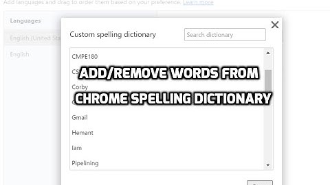 How to Add or Remove Word from Google Chrome Spelling Dictionary