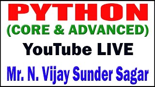 Information PYTHON TUTORIALS BY  Mr.VIJAY SUNDAR SAGAR Guide