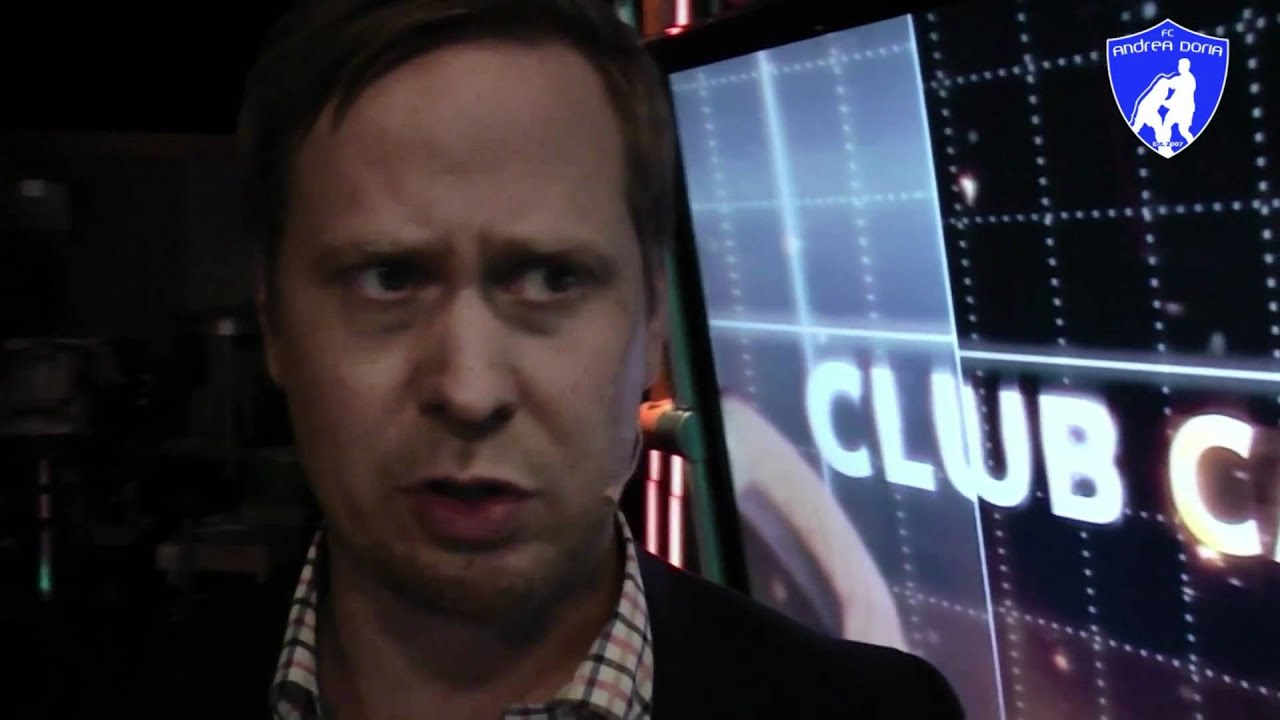 Doria-president Jesper Hussfelt etter seriepremieren.