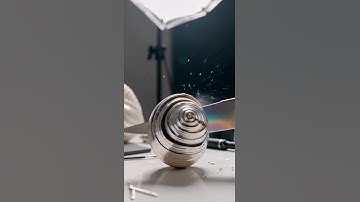 Iridescent platinum shaped like a seashell