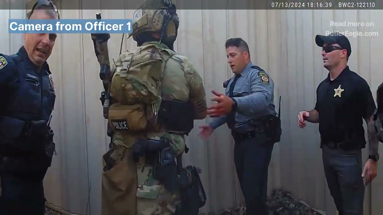 Compilation: Butler Township Police body camera footage from July 13 rally in Butler County