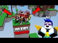 I TRAPPED 100 PLAYERS on an island lol (Roblox Bedwars)