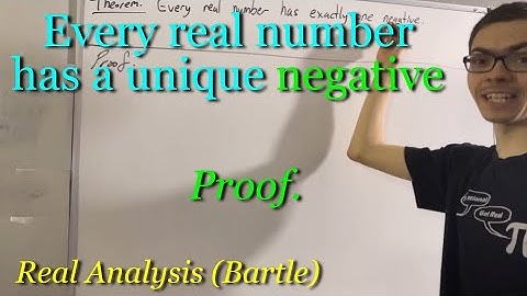 Every real number has exactly one negative (Proof) [ILIEKMATHPHYSICS]