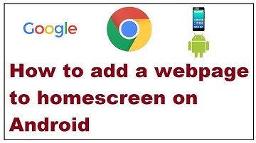 How to add a webpage to homescreen on Android