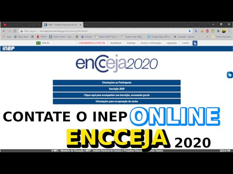 Como Entrar em Contato com o INEP - Encceja 2020